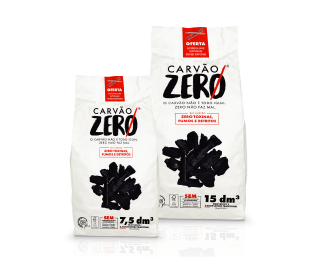 Carvão ZERO para uso doméstico